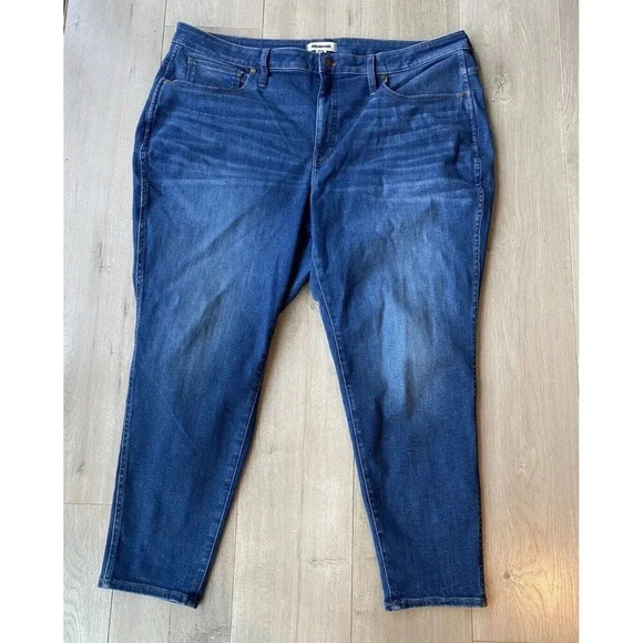 Madewell Curvy High-Rise Skinny Jeans 26W Plus Size Med-dark Wash Stretch - Picture 2 of 9